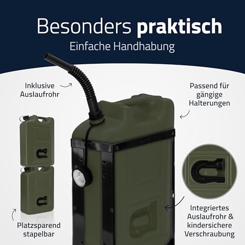 hünersdorff Kraftstoff-Kanister Profi 20L für Benzin, Diesel und andere Gefahrgüter, UN-Zulassung, Made in Germany… – Ansicht 5