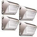 JC-LGL LED Wall Pack Light 120W 4 Pack with Dusk to Dawn Photocell, 5000K Daylight Wall Pack Outdoor Light Repalces 800W HPS/HID Light, IP65 Waterproof for Stadium, Yard, Buildings, Parking Lots