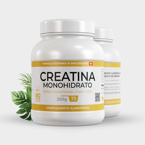 Creatina en Polvo Monohidrato 250g - Creatina Monohidratada Calidad Micronizada - Polvo Monohidrato de Creatina Sin Sabor Pura - Rendimiento Muscular y Mental