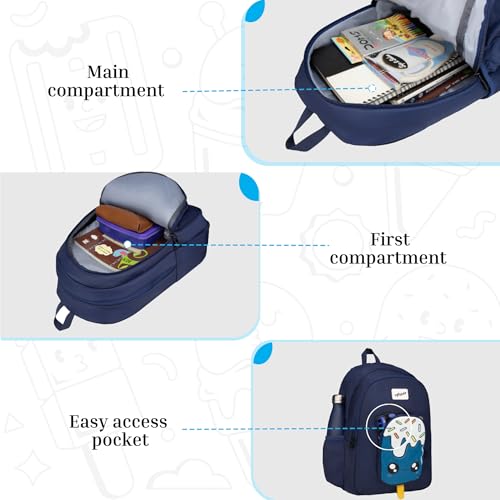 Image of F Gear Cocoa 23L Backpack|Soft Touch|Colourful & attractive theme brings a fun space-inspired look|with two Spacious Compartments,1 Front Pocket & Water Bottle Holder