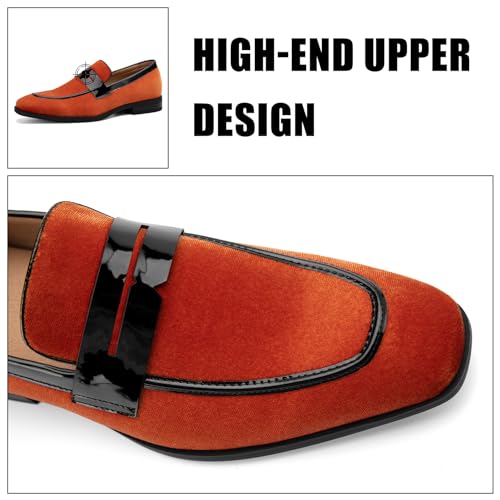 Image of JITAI Mens Velvet Loafers Dress Shoes Loafers for Men Tuxedo Suit Shoes