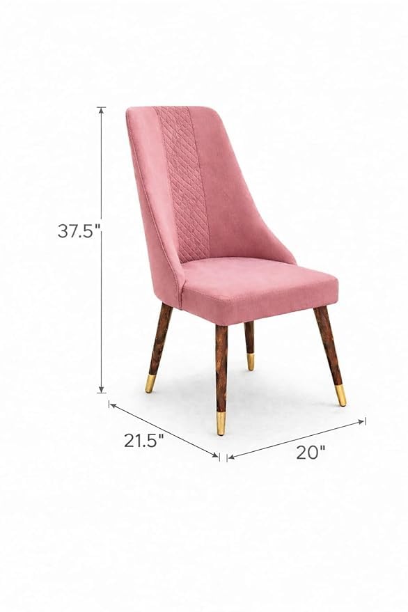 Image of WOODEN SPACE Majestic 4 Seater Wooden Dining Table Set | Urban Marble Top Dining Table with Chairs for Dining Room & Kitchen (Modern Vento Pink) (54 x 36 x 30 inch)