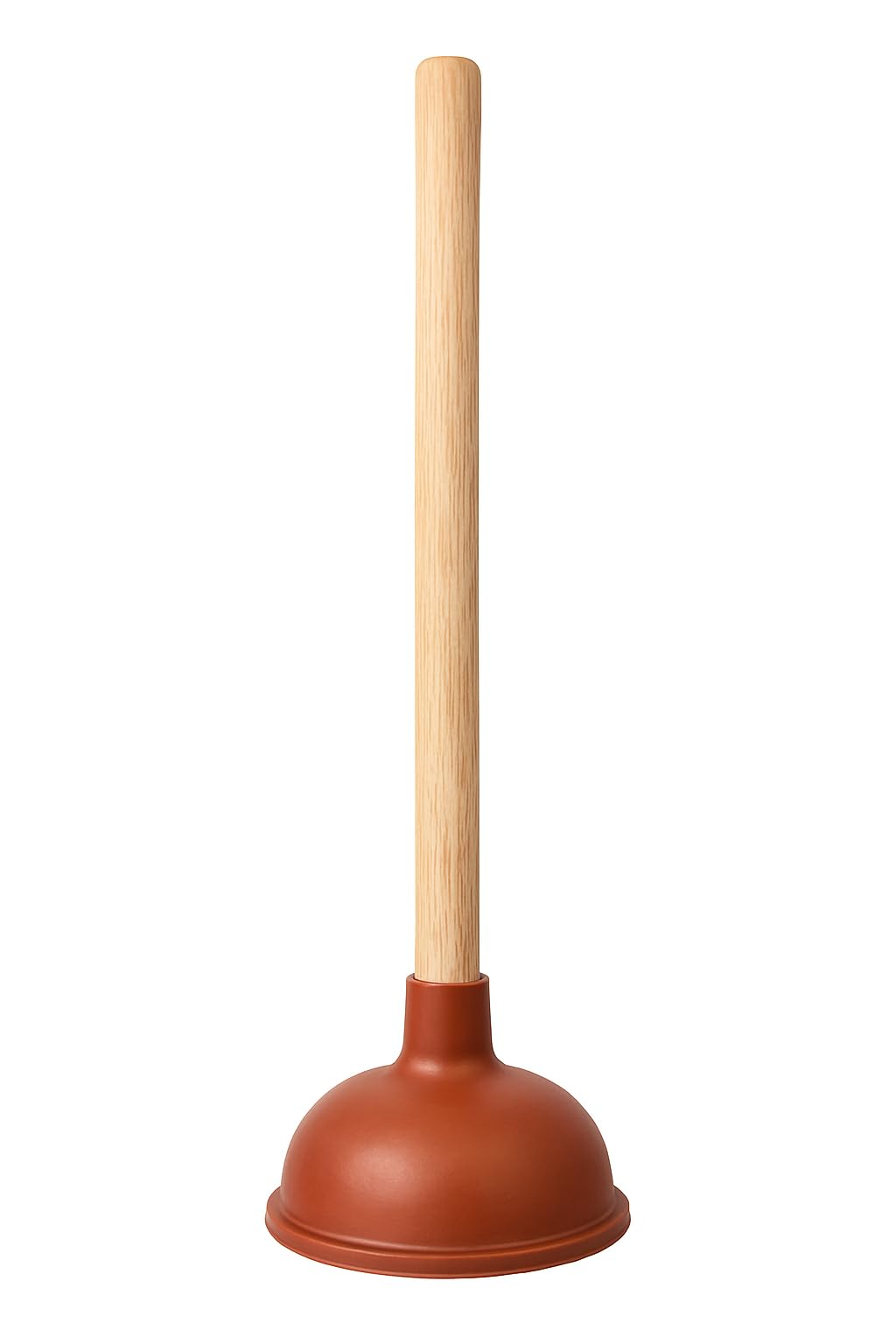 DID 50cm Heavy-Duty Wooden Handle Plunger – Durable Rubber Suction Cup for Powerful Drain Unclogging
