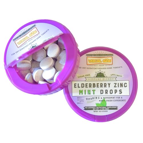 Vocal Eze Elderberry Mint with Vitamin C and Zinc...