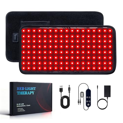 ALLJOY Red Light Therapy Belt, 120 Beads Red Light Therapy for Body with 660nm Red Light & 850nm...