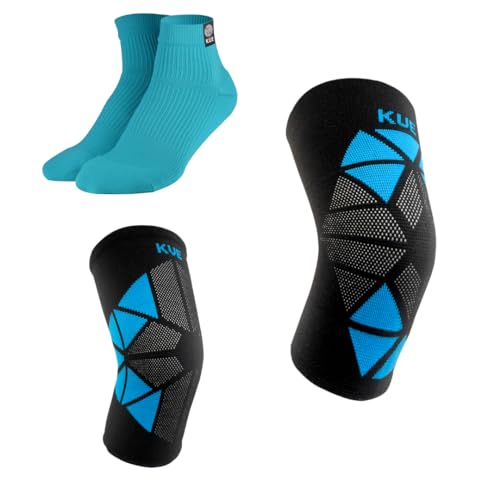 Image of KUE Athletic Essential Kit | Sports Kits For Men Women | Kit Set For Men | Badminton Kit Gym Kit Football Kit Cricket Kit Combo Set (GymKit-Blue, S /M)