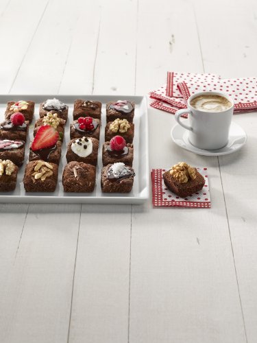 Lekue 24 Cavity Mini Brownie Mold Pan, Model # 0216024R01M017, Red