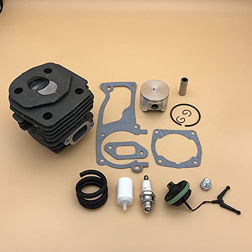Kit de filtro de combustible de bujía de pistón de cilindro de 47mm for H 359 357 XP 357XP piezas de Motor de motosierra de gasolina 537 15 73-02