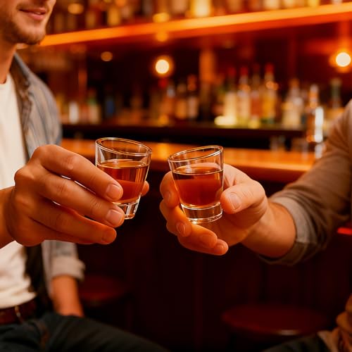 Miniatura 5 de 24 Pcs Vasos De Chupito, Vasos De Chupito De 35 Ml, Vaso De Vidrio Templado, Vaso Para Beber Directamente, Con Base Gruesa, Para Aguardiente, Vodka, Ouzo, Sambuca, Apto Para Lavavajillas