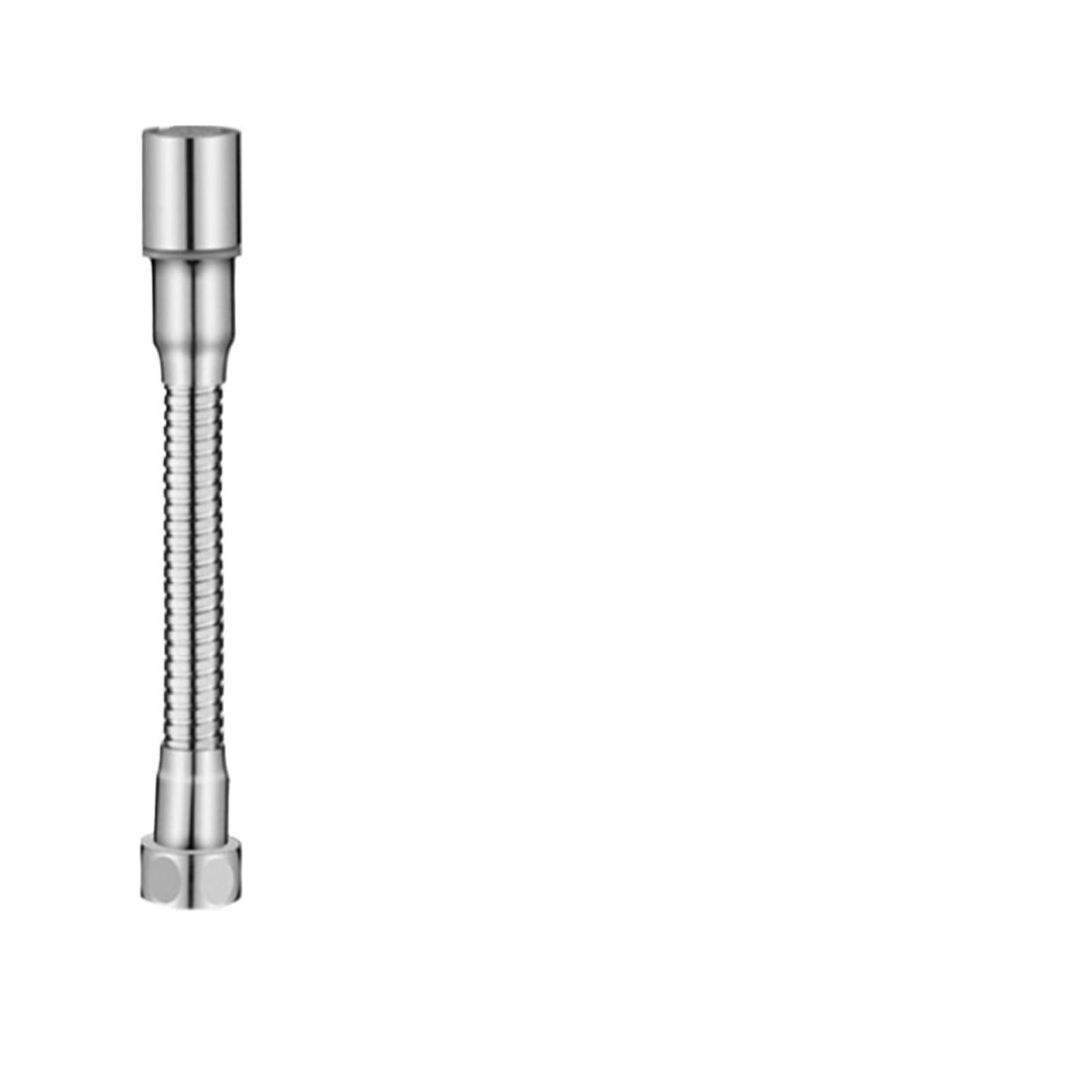 Goxqit 30Cm Silvery 2 Pcs Kitchen Faucet Extension Extender Universal, Rotating Stainless Steel Hose Water Tap Pipe Tube For Bathroom Wash Basin For Kitchen Basin(30Cm Silvery)