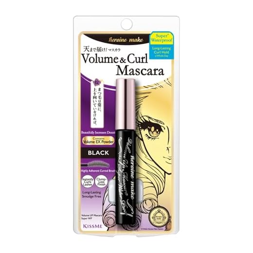 Heroine Make Máscara De Cílios Volumizante Heroine Make By Kissme Com Pincel Preto Curvo À Prova D'Água, Fibra Definidora, Efeito De Cílios Postiços Duradouros, Feito No Japão