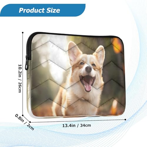 Funda para portátil 13-14 pulgadas impermeable con diseño de perro miniatura 3