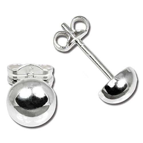 Preisvergleich Produktbild SilberDream Damen-Ohrstecker Halbkugel 6mm Durchmesser glanz 925 Sterling Silber SDO5556