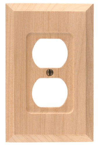 AMERELLE180D Unfinished Wood Wallplate, 1 Duplex
