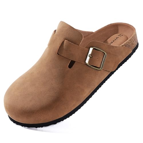 VIVASUN Clogs for Women and Men Cork Footbed Sandals Comfort Slip On Potato Shoes with Arch Support...