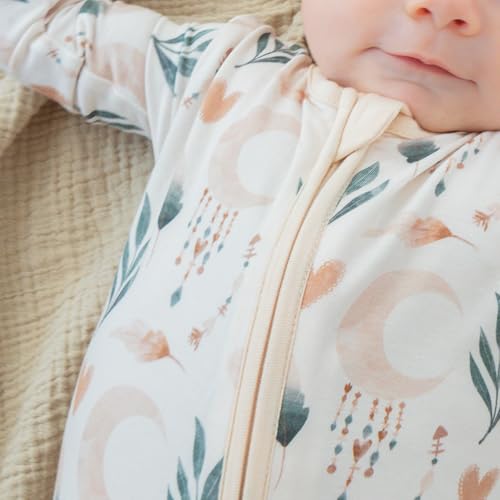 Image of ITSY BITSY BOUTIQUE Viscose Bamboo Baby Pajamas - Boys and Girls Footie Sleeper Convertible 2-Way Zipper Sleeper