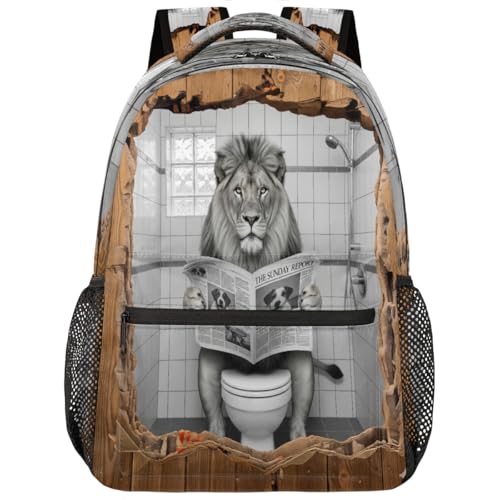 Mochila ligera de león para estudiantes universitarios que viajan a diario