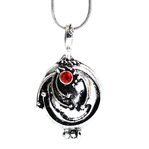 Vampire Diaries Elena Gilbert Vervain Antique Silver Tone Crystal Pendant Necklace silver