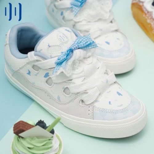 Thick Sole Sneakers Women 2025 Retro Y2K Cute Walking Shoes | Ice Cream Colors | Comfortable & Stylish3