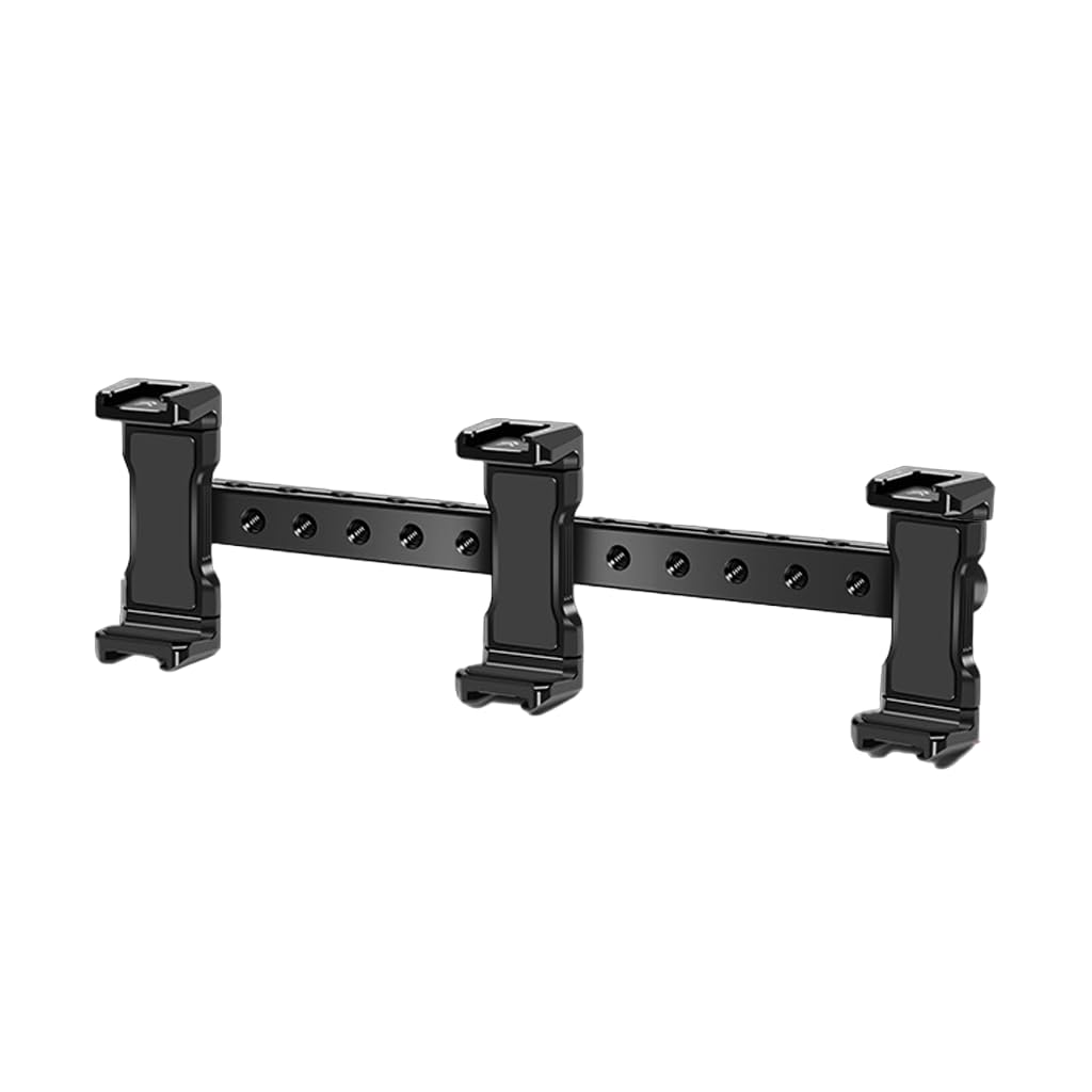 Soporte para teléfono celular, trípode universal para teléfono, soporte de clip, abrazadera para teléfono con soporte de zapata fría para smartphone, luz de llenado de micrófono, Broadcas en