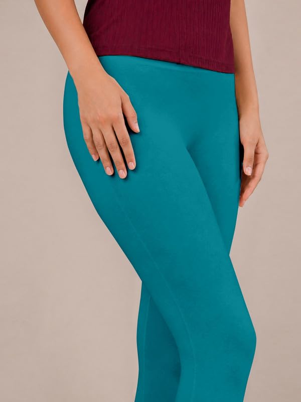 Image of TRENDMALLS Women's Microfiber Elastane Stretch Soft Churidar Length Leggings with Ultrasoft Waistband