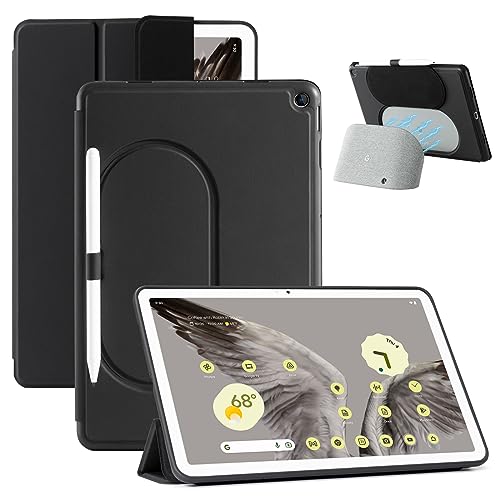 CoBak Case for All New Google Pixel Tablet 2023, Compatible with Charging Speaker Dock, Smart Cover Compatible with Google Pixel Tablet, Black