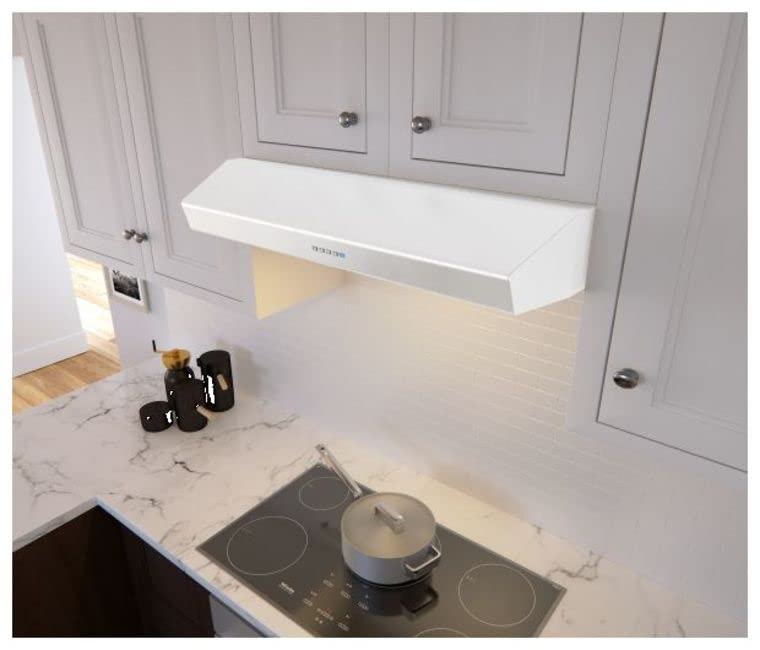Zephyr AK1200C Breeze II 210-400 CFM 30 Inch Wide Under Cabinet Range Hood with LumiLight LED Lighting - Stainless Steel