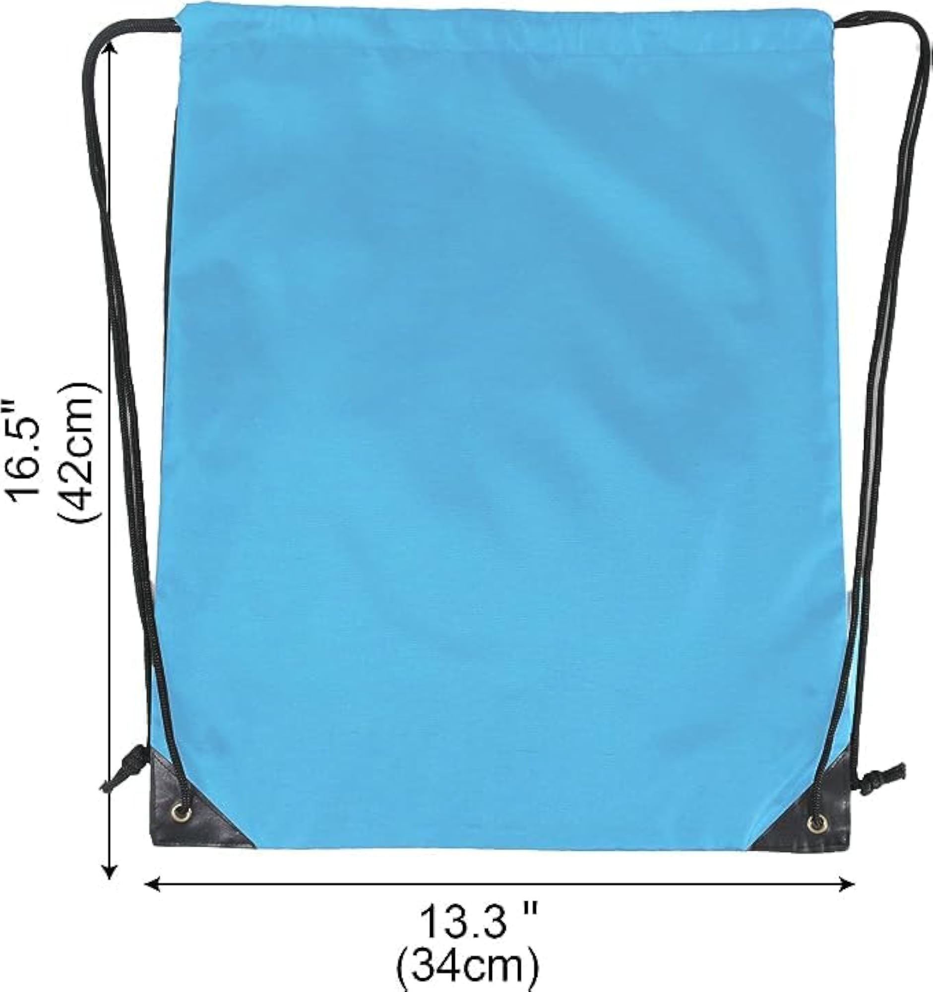 20 Pieces Blue Gym Drawstring Bag Pack, Bulk Durable Sacks