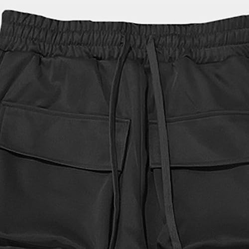 Maiyifu-GJ Men's Multi-Pocket Cargo Pants Elastic Waist Hiking Sweatpants Casual Athletic Running Joggers Trousers3