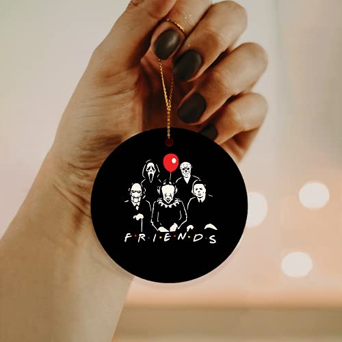 Horror And Halloween Themed Christmas Ornaments (Horror Movie Villain Friends Ornament, Scary Christmas Decoration) #TOP2