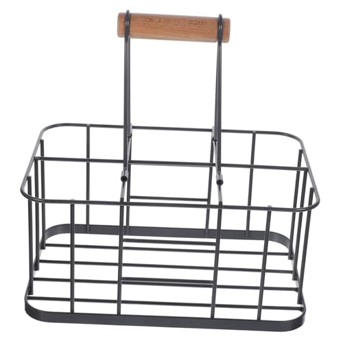Garneck 1pc Art Beer Carrier Handle Sturdy Beer Storage Rack for Easy Transfer Multi-Bottle Organizer for Home Parties Gatherings Stylish Wire Basket for Beverages