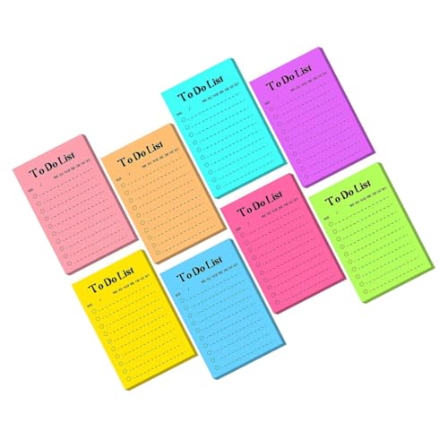 LOORGVEL 多色蛍光紙付箋 冊 強粘着メモ帳 コンパクトで携帯便利 学校 家 オフィス用 やることリスト対応 壁 冷蔵庫 机に貼れる再剥離可能メ