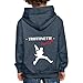 Spreadshirt Logo Trottinette Freestyle Pull À Capuche Premium Enfant, 9-11 Ans, Bleu Jeans