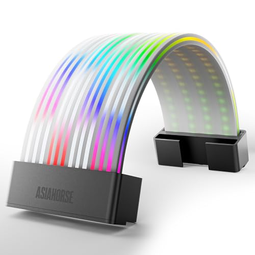 Asiahorse Aurora Pro Argb PSU Cover with 108 Addressable LEDs, Aurora Argb Power Cable Cover for...