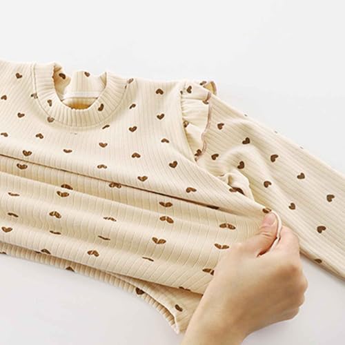 Girls Dot Print Ribbed Sweater Long Sleeve Fall Soft Stretchy Pullover Sweater Kids Crew Neck Comfy Warm Tops4