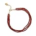 Gempires Red Jasper Multi Strand Beaded Bracelet for Women | Handmade Lightweight Gemstone Jewelry | Hypoallergenic Gold Plated Adjustable Bracelet | Stylish Everyday Wear Gift