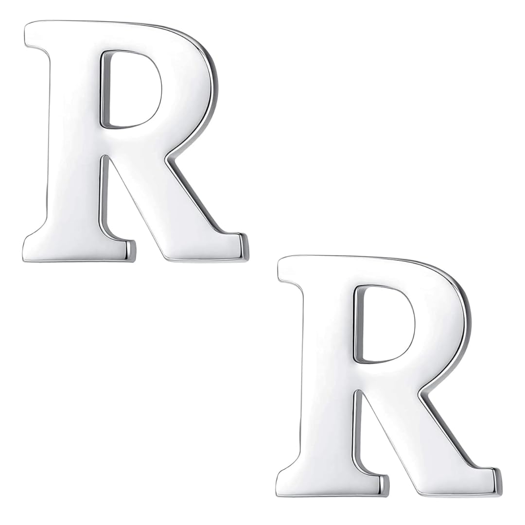 FURE R Initial Metal Collar Pins (Rhodium) for Men and Women - Set of 2 (B0CLDX163M) Amazon Price History, Amazon Price Tracker