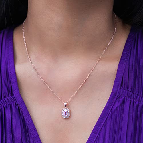 Image of Shaya | 925 Silver| BOGO Offer |Peachy Paradise Pendant Necklace in Rose Gold Plated | Gifts for Womens & Girls