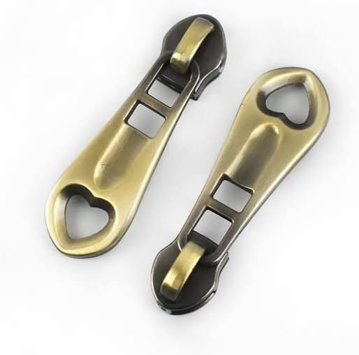 Tirador de cremallera de metal para ropa, 10 deslizadores de cremallera de metal, 10 deslizadores de cremallera de metal para cremalleras de nailon 5#, kits de reparación de bolsas, accesorios de