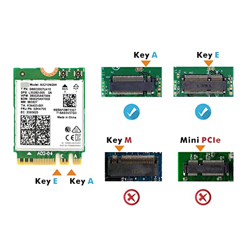 Wi-Fi 6 11AX WiFi Module Intel AX200NGW 2 x 2 MU-MIMO Wireless Card with Bluetooth 5.0 Support Windows 10 64bit/ Google Chrome OS/Linux Gigabit and Low Latency Built for Gaming, M.2/NGFF â€¦