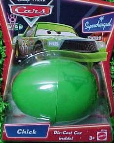 Disney Cars Chick Hicks 1:55 Scale Car Inside Plastic Easter Egg Mattel