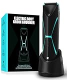 Brightman Electric Body Hair Trimmer for Men – Waterproof Cordless Groomer with Ceramic Blades LED Light & 120-Min Runtime for Chest Groin Armpits Legs & Travel