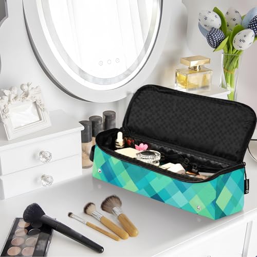 Bolsa de viaje para herramientas de cabello resistente al calor, con cierre magnético y tapete protector, color turquesa verde miniatura 7