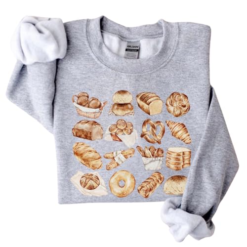 Bread Chart Sweatshirt, Trendy Bread Baker Shirt, Bread Lover Tee Gift, Bread Baker Hoodie Present, Baking Shirt, Bakery Oversized Shirt, Bread Baker Shirt, Chef Gift, Bread Baker Gift