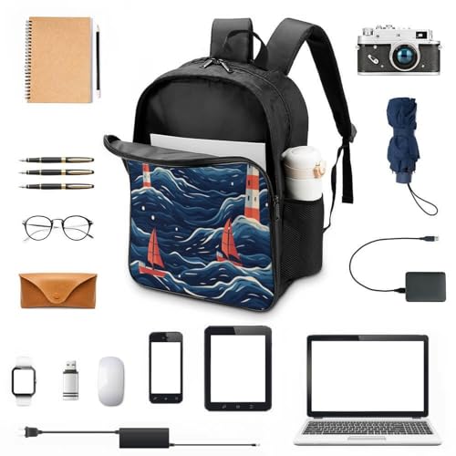 Mochila niño 3D resistente al agua Lighthouse para colegio 40cm 4