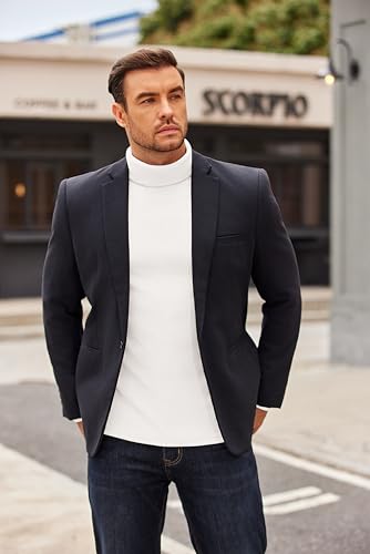 COOFANDY Men's Turtleneck Sweater Long Sleeve Casual Ribbed Knitted High Neck Pullover Sweaters4