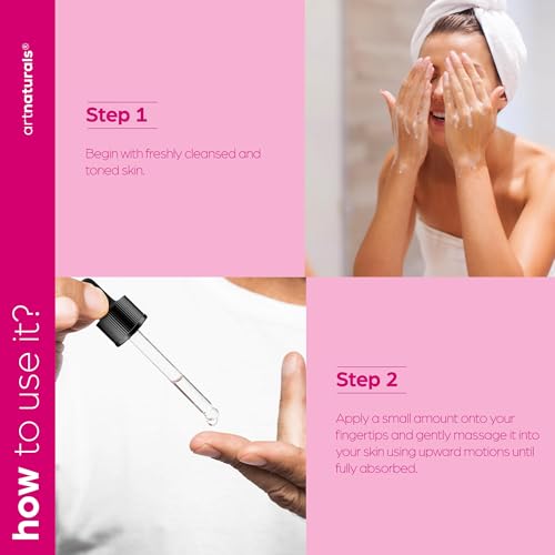 artnaturals Collagen Booster Serum for Face - Anti-Aging Reduces Wrinkles and Boosts Collagen - Heals and Repairs Skin - Improves Tone and Texture - Hyaluronic Acid & Vitamin E - 1 oz.