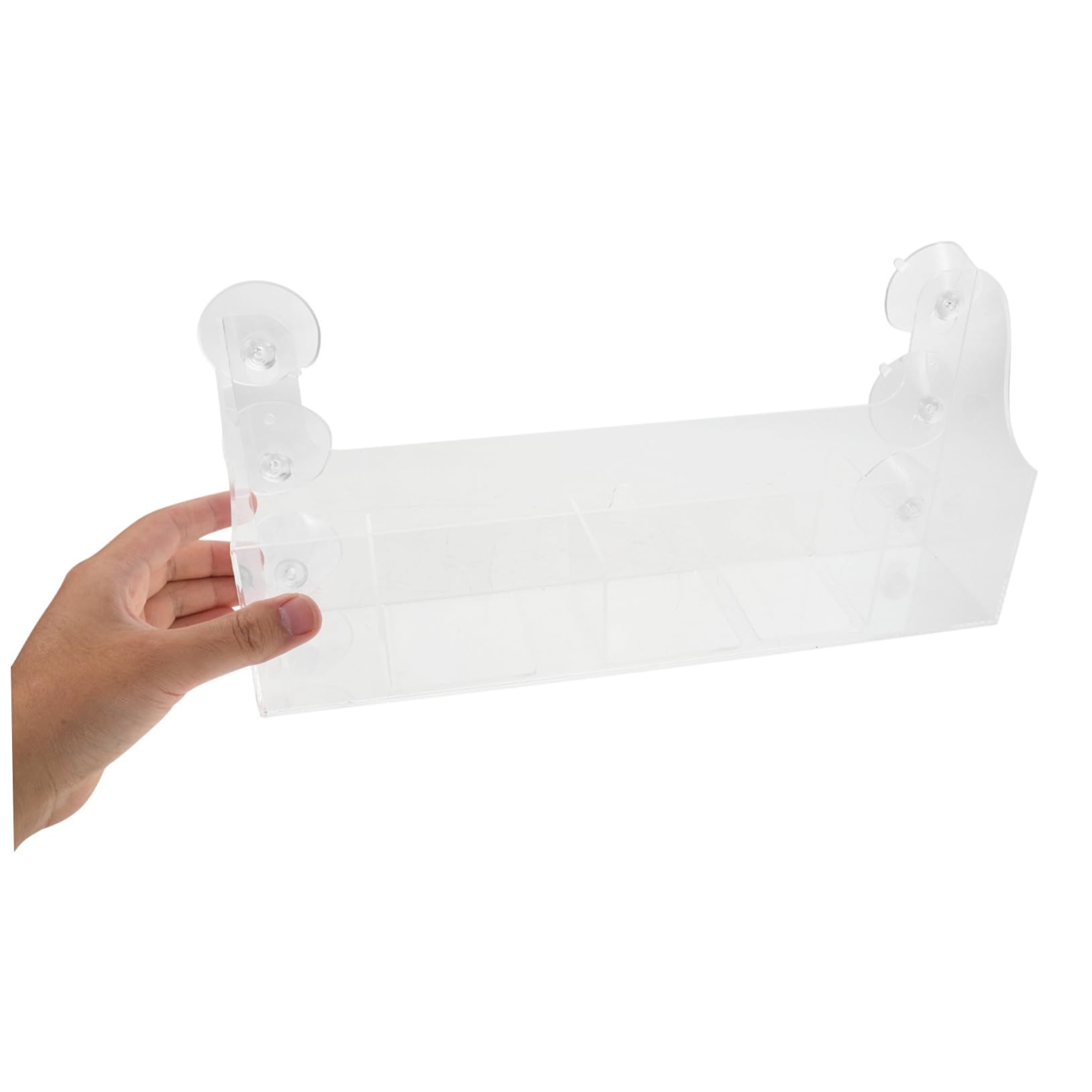 PRETYZOOM Organizador para Nevera con Ventosas Ajustables Separador Transparente de Acrílico para Bebidas Chocolates y Especias Estante Extraíble para Puerta de Frigorífico Almacenamiento