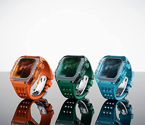 Coque Apple Watch Ultra 49mm transparente et bracelet caoutchouc SCHIK - 6