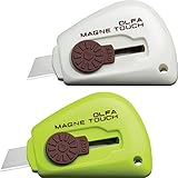 オルファ(OLFA) コンパクトナイフ マグネタッチ(2コ入り〈ホワイト/ライムグリーン〉) 95B2